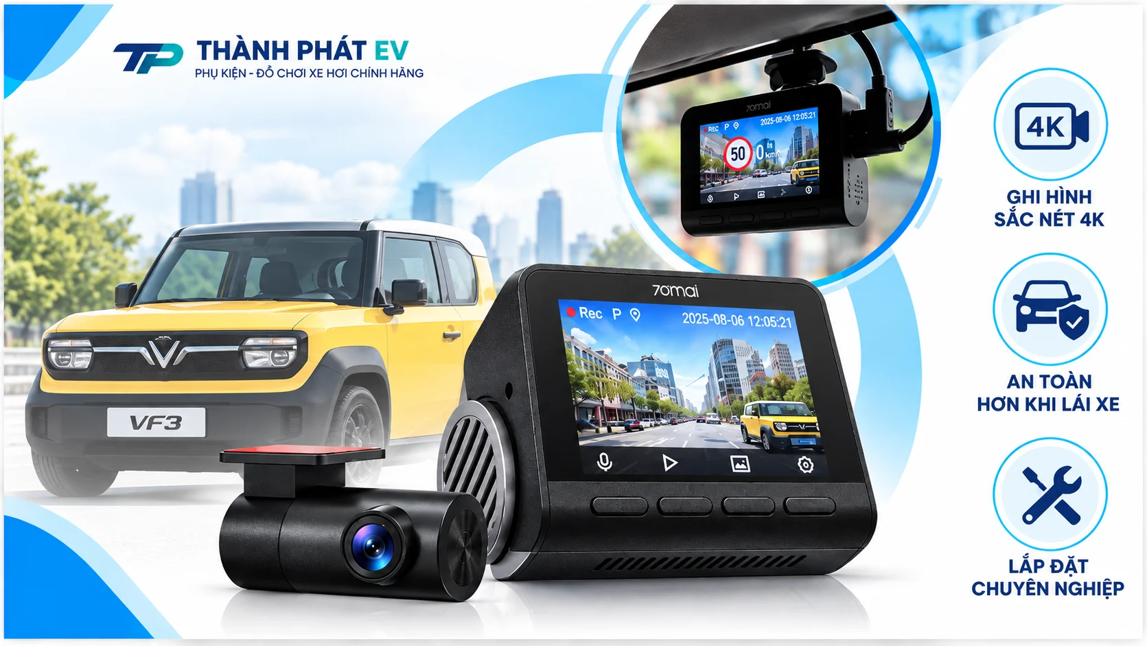 Camera Hành Trình 70mai A800SE Cho VF3