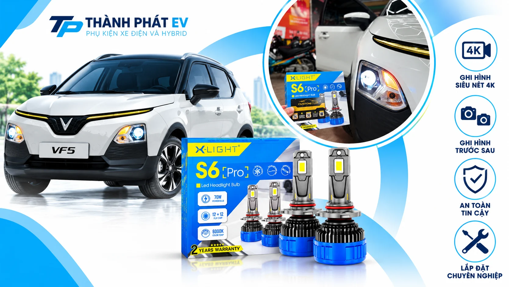 Độ Đèn Xlight S6 Pro Cho VF5