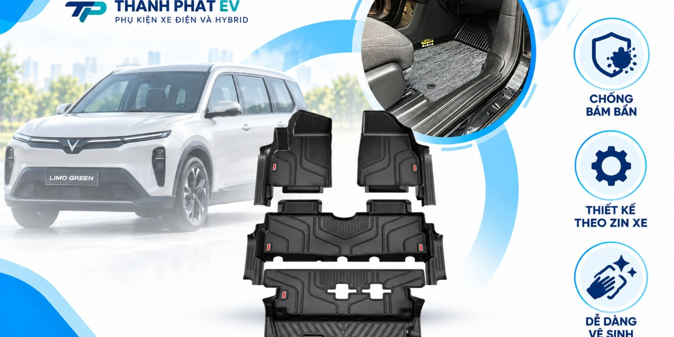 Thảm Lót Sàn Nhựa Đúc TPE Cho Limo Green
