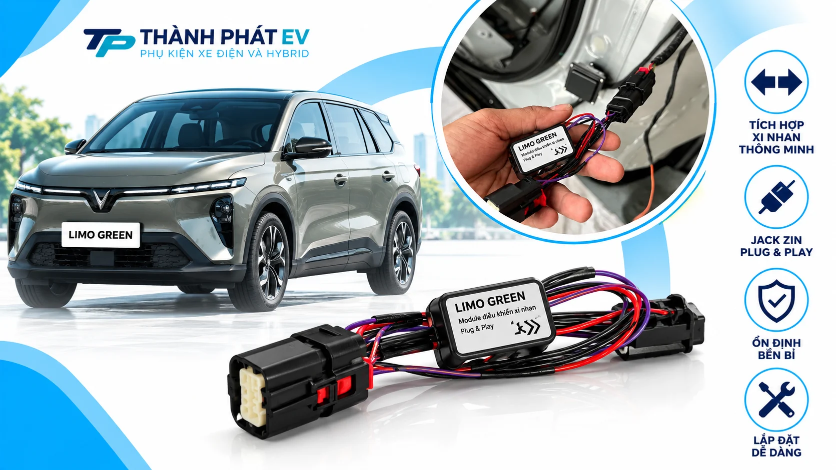 Module Chuyển Xi Nhan VinFast Limo Green